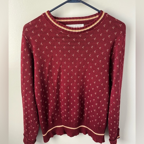 Vintage Peabody maroon and gold sweater - Picture 3 of 7